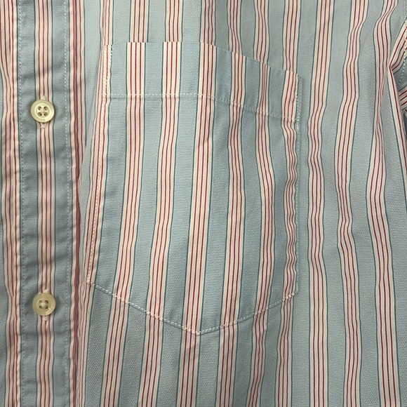 Banana Republic RWB stripe button shirt. Men’s Large - Picture 3 of 7